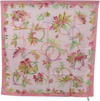 Ferragamo Pre-owned Scarves, female, Pink, Size: ONE SIZE Pre-owned Scarf