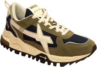 W6YZ Breeze 3-M Mens Fashion Casual Sneakers, Military Navy White, 7 UK