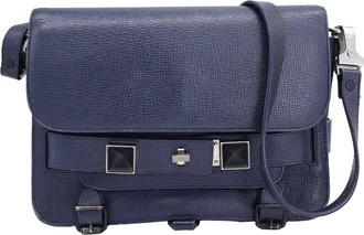 Proenza Schouler Classic PS11 Crossbody Bag in Navy Blue Leather