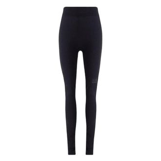 Maison Margiela Logo Legging - female - MM6 Maison Margiela - Leggings - Black - S - Trousers