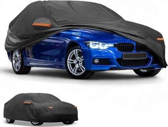 OEM Funda Impermeable Coche, Resistente Intemperie, Protecci&oacute;n Uv Transpirable, Protecci&oacute;n Completa Bmw Serie 1 Sed&aacute;n, Negra Cremallera Lado Derecho