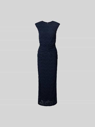 Rotate Maxikleid mit Rundhalsausschnitt in Dunkelblau, Gr&ouml;&szlig;e 34
