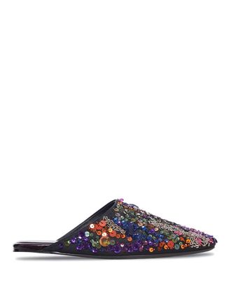 Dries Van Noten Decorated Satin Crepe Mule