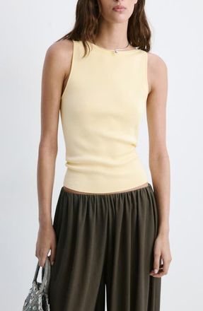 Mango Fine-Knit Boat Neck Top in Vanilla at Nordstrom, Size X-Small