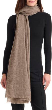 Amicale Cashmere Cashmere Solid Wrap in Stone at Nordstrom Rack