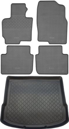 OEM Mazda Cx-5 Ke Suv (5 Puertas) De 02.2012 A 06.2017 Set - Alfombrillas De Goma Para Coche + Alfombrilla Para Maletero