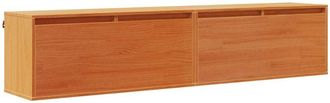 vidaXL Wall Cabinet 2 pcs Wax Brown 80 x 30 x 35 cm Solid Pine Wood vidaXL