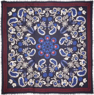 La DoubleJ Forest Sjaal - Dames - Wintersjaals - Blauw - ONE Size - Wol - Accessoires