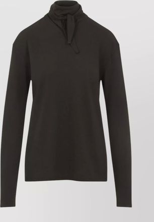 Christophe Lemaire long sleeve scarf collar t-shirt