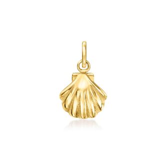 RS Pure by Ross-Simons Italian 14kt Yellow Gold Seashell Charm