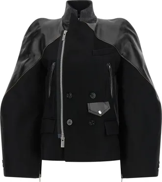 sacai Mujer, Chaquetas, Negro, Talla: S