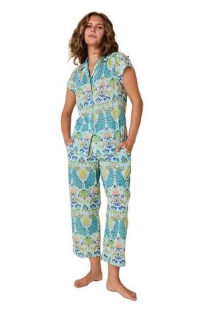 The Cats Pajamas Voile Capri Set in Sorbet Roses at Nordstrom, Size X-Small