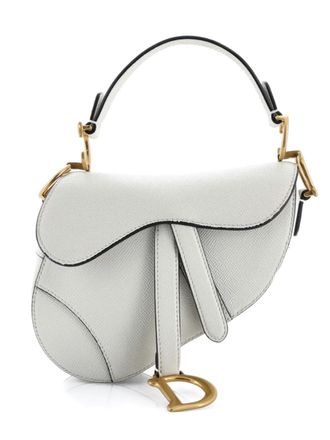 Dior Saddle Handbag Leather Mini shoulder bag - Wit