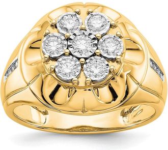 Diamond2Deal 14k Yellow Gold Lab Grown Diamond Wedding Band Ring 0.6Ct Clarity- VS Color- G-H