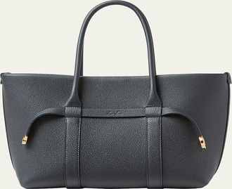 Loro Piana Ghiera Small Leather Shopper Tote Bag