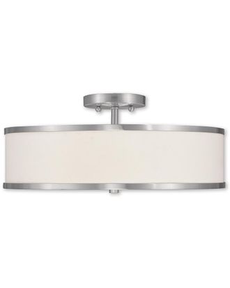 Livex Lighting Livex Park Ridge 3-Light Brushed Nickel Ceiling Mount