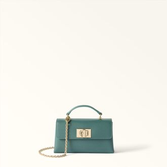 Furla 1927 Borsa Mini M Edera Green Verde Pelle Stampata Donna