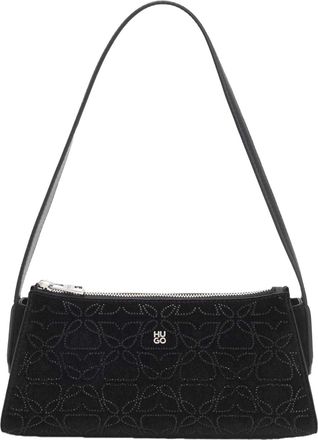 HUGO BOSS Hugo Chris Fluwelen Touch Hobo Tas (Zwart)