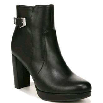 Naturalizer Braxton I6499S3002 Boots Womens Black Leather Bootie RHS9593