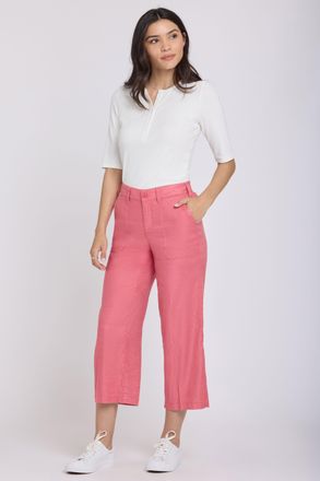 NYDJ Wijd Been Cargo Capri Broek In Stretch Linnen