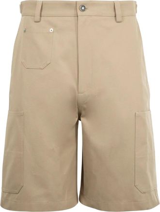 Givenchy logo cargo shorts - men - Cotton - 46 - Neutrals