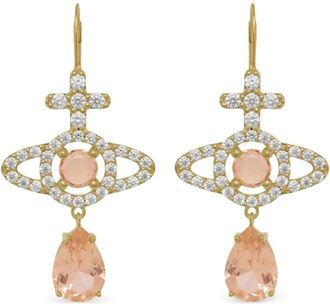 Vivienne Westwood Accessoires, Dames, Veelkleurig, ONE Size, Olympia CZ Druppelsieraden Oorbellen