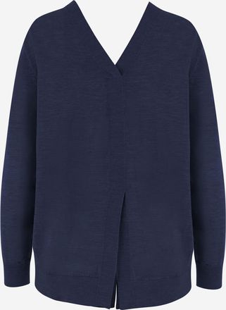 SA SU PHI Womens Knit Cashmere-Silk Navy Knitwear Sweater