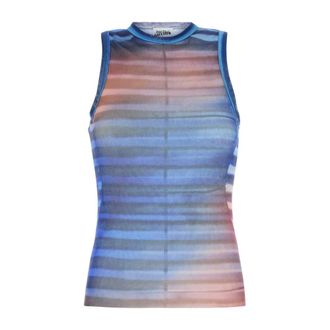 Jean Paul Gaultier Sleeveless Tops, female, Multicolor, Size: XS The Air Tank Top