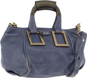Chlo&eacute; Pre-owned Handbag - Dames - Vintage Handtas - Blauw - ONE Size - Leer - Vintage