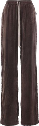 Rick Owens Black Dietrich Velour Wide-Leg Pants