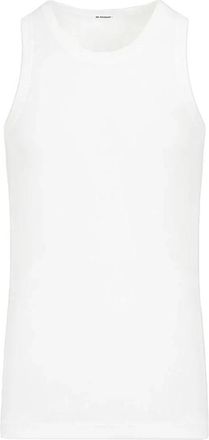 Jil Sander Katoenen Top zonder Mouwen - Heren - Tops zonder mouwen - Wit - XL - Katoen - Tops