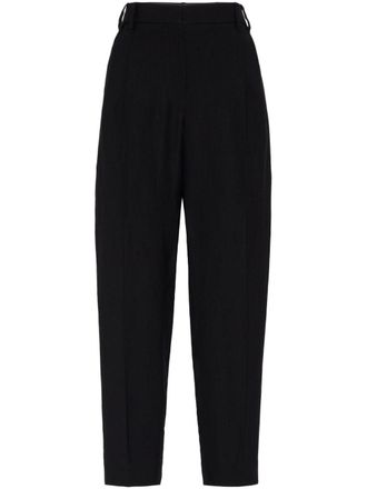 Brunello Cucinelli Pantaloni crop a vita alta - Nero