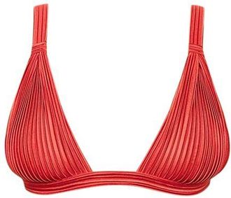 La Perla Red Tulle Nervures Triangle Bra Size M