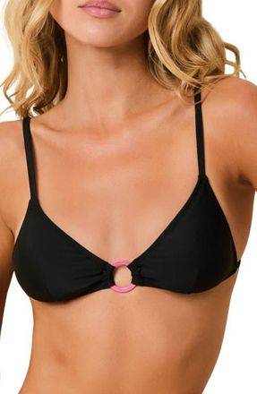 Solid & Striped The Gaia Ring Bikini Top in Noir at Nordstrom, Size X-Small