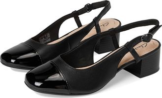 Clarks Marilyn Rose High Womens Heels Black Combi Leather : 5.5 B - Medium, Leather/Rubber