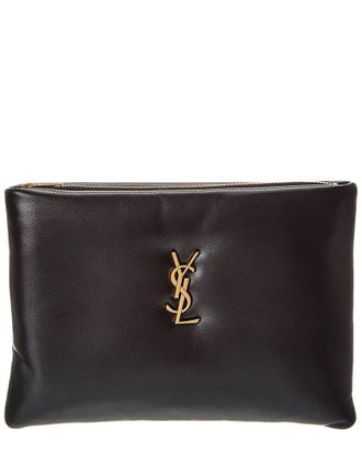 Saint Laurent Calypso Small Leather Pouch