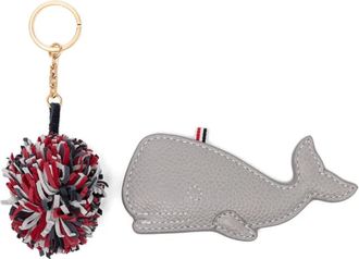 Thom Browne puffy whale key ring - men - Fabric - One Size - Grey