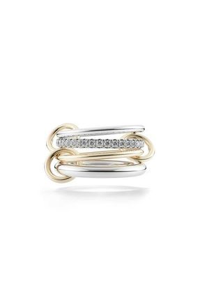 Spinelli Kilcollin Nimbus Linked Diamond Rings in Silver at Nordstrom, Size 7.5