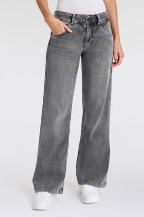 Herrlicher Bootcut-Jeans HERRLICHER Edna Denim Brushed, Damen, Gr. 28, L&auml;nge 34, grau (rhino), Denim/Jeans, Obermaterial: 77% Baumwolle, 10% Polyester, 10% Visko