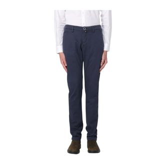 Jacob Cohen Bobby Slim Fit Broek - Heren - Broeken - Blauw - Maat: W38 Katoen