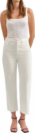 Daze Cool High Rise Straight Leg Jeans In White