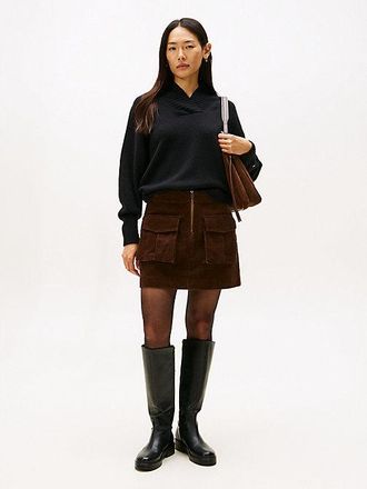 Tommy Hilfiger Cargo Pocket Corduroy Mini Skirt