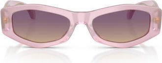Versace 54mm Irregular Sunglasses in Opal Lillac/Yellow /Violet at Nordstrom