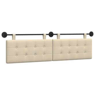 vidaXL Cabecero Colgante Crema Tela Vidaxl