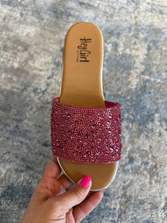 Corkys Footwear Womens Pizzazz Rhinestone Sandals In Pink