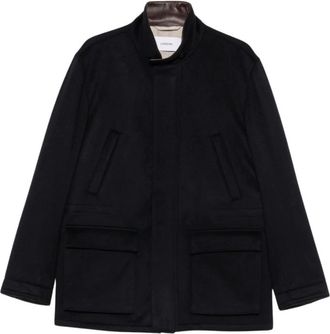 Lardini Cappotto Corto in Cashmere Acraven - - Jackets - Uomo - Blu - XL