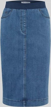 Raphaela by Brax Knielanger Jeansrock mit elastischem Bund in Blau, Gr&ouml;&szlig;e 36