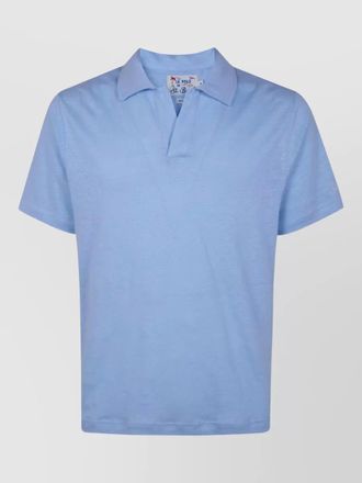 MC2 Saint Barth linen polo shirt short sleeves collar