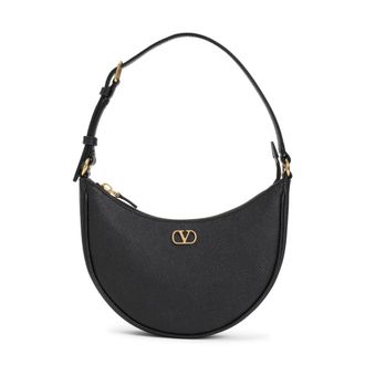 Valentino Garavani Black Vlogo Mini Hobo Bag
