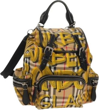 Burberry Pre-owned Backpacks, female, Multicolor, Size: ONE SIZE Pre-owned Canvas Backpack